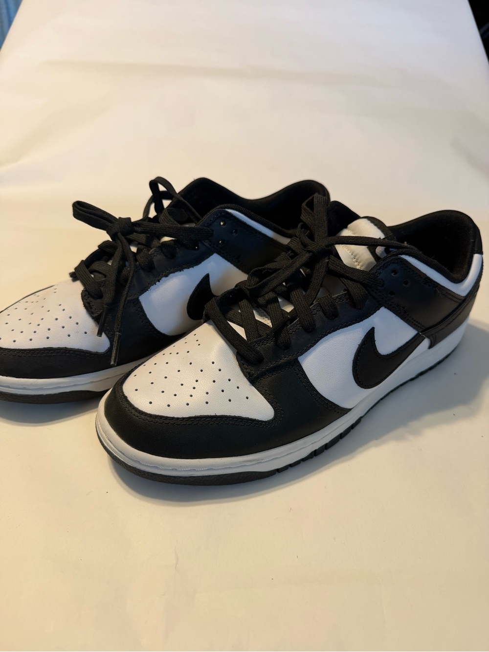 Panda Dunks Nike Men's Black and White Low-Top Sneakers — Classic Swoosh Design - Picture 1 of 6